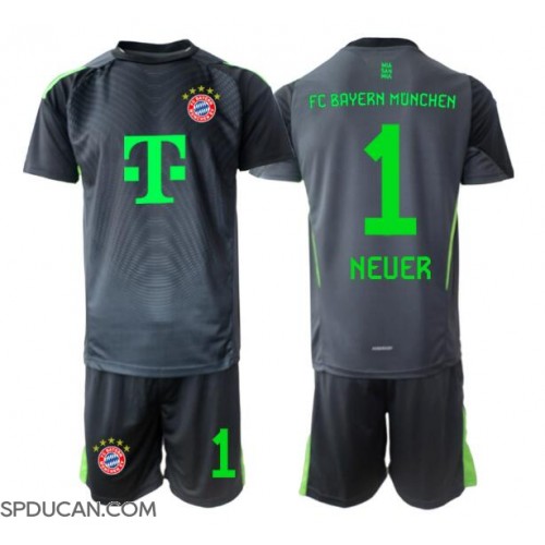 Dječji Nogometni Dres Bayern Munich Manuel Neuer #1 Golmanski Gostujuci 2025-26 Kratak Rukav (+ Kratke hlače)